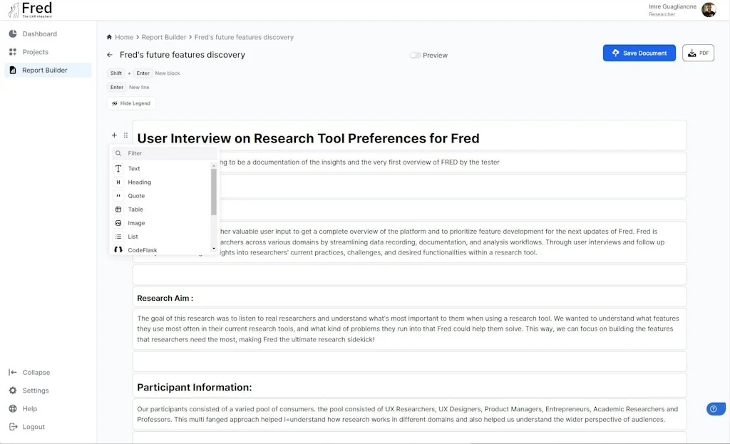 Fred - The User Research Shepherd screenshot 8 of 14