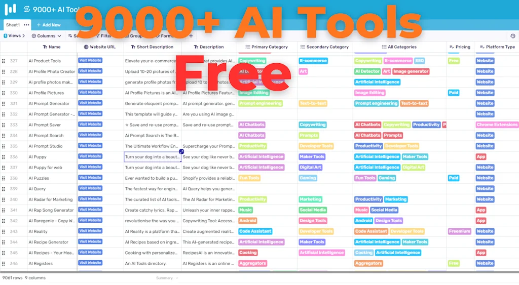 Free Access To 9000+ AI Tools Database screenshot 2 of 2