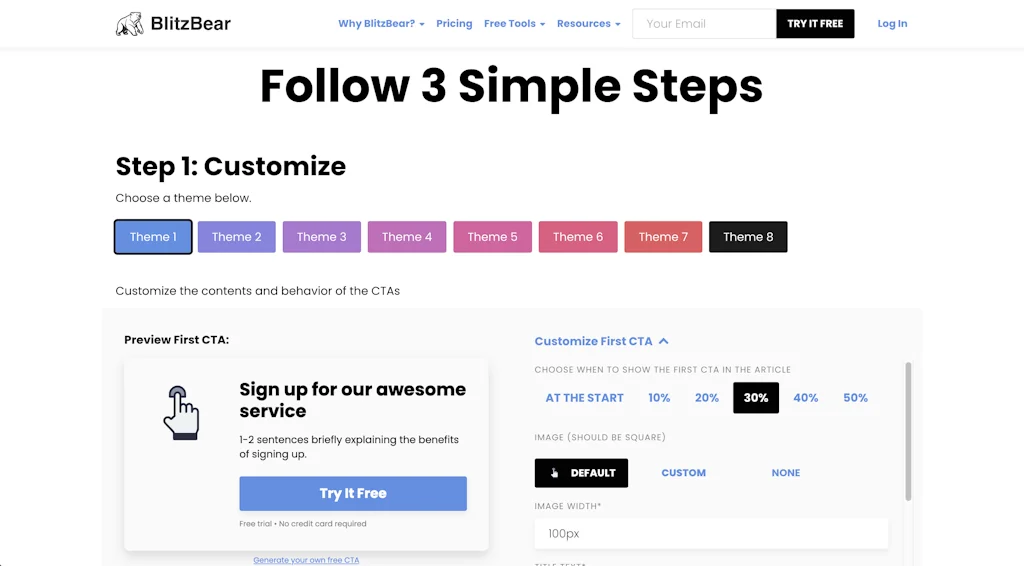 Free Blog Post CTA Generator screenshot 1 of 3