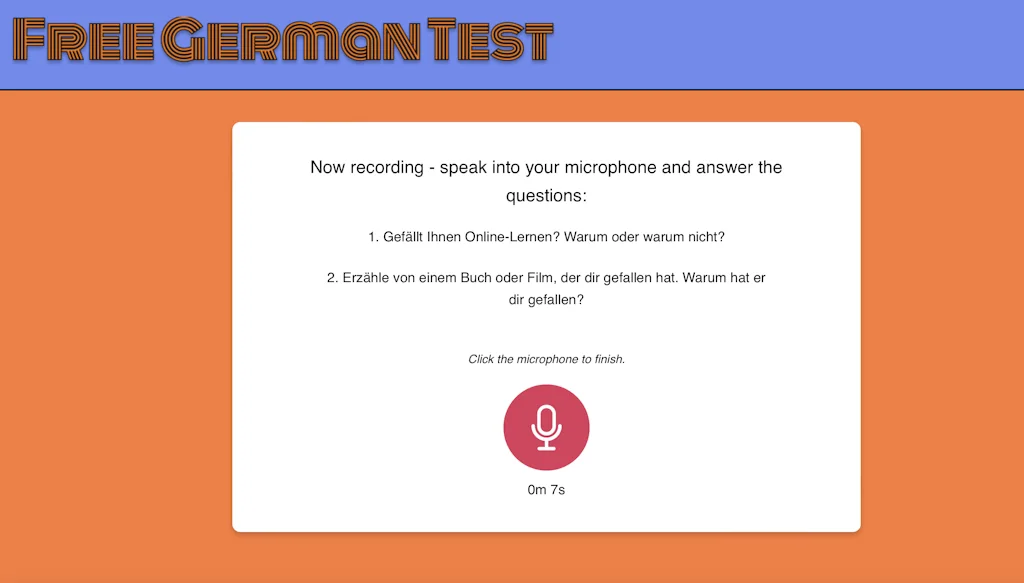 Free German Test screenshot 3 of 4