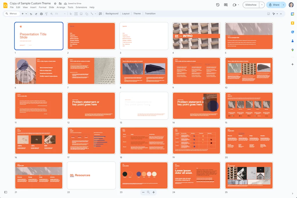 Free Google Slides template by Plus AI screenshot 3 of 4