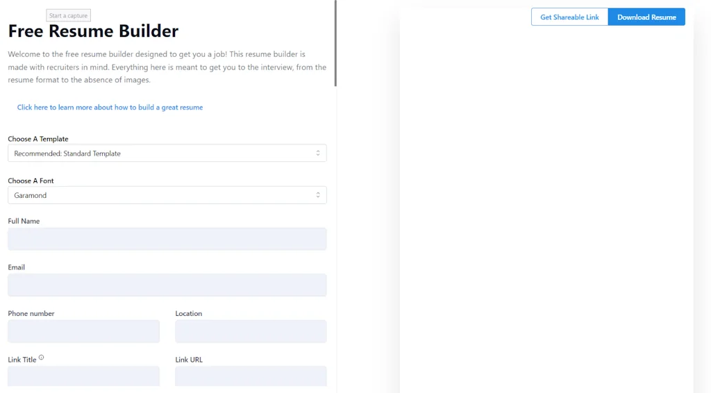 Free Resume Builder screenshot 4 of 5