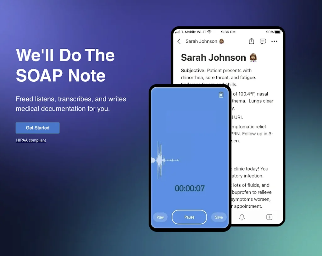 Freed AI Medical Scribe screenshot 1 of 3