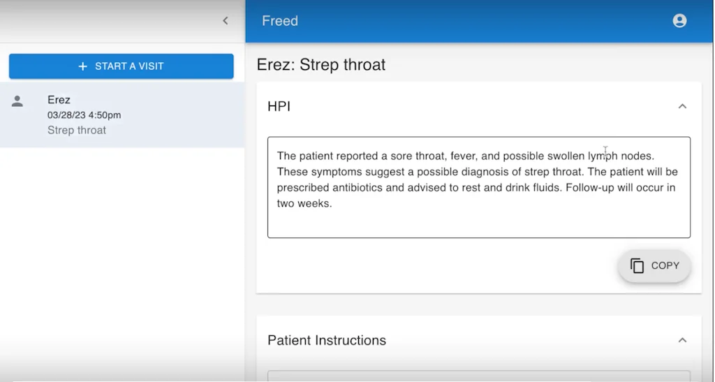 Freed AI Medical Scribe screenshot 2 of 3