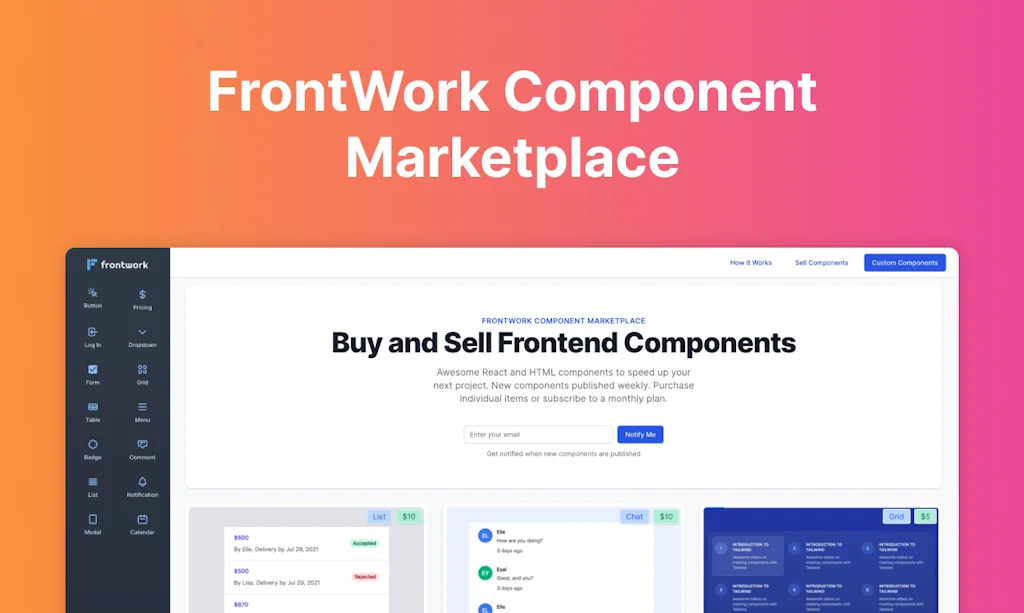 FrontWork Component Marketplace screenshot 1 of 5