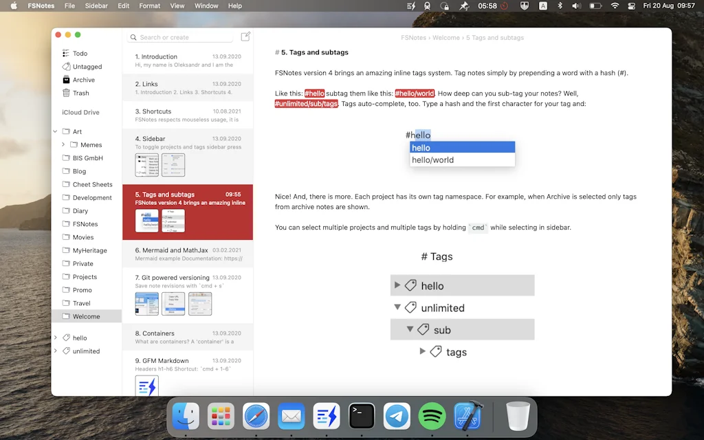 FSNotes 5 screenshot 1 of 4