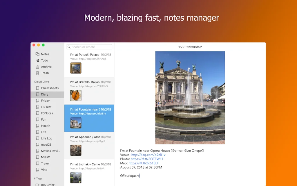 FSNotes screenshot 1 of 5