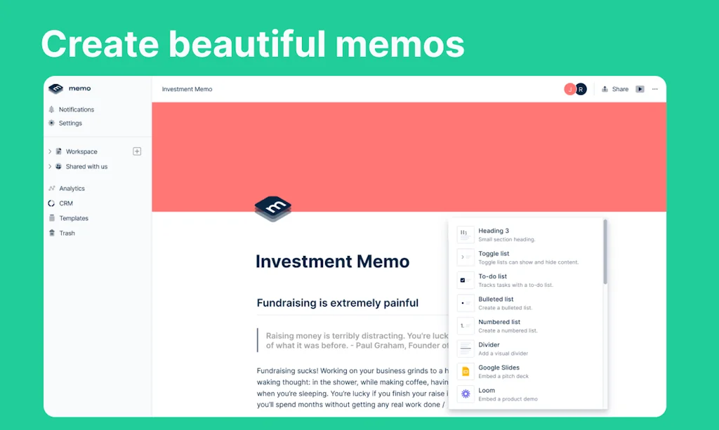 Memo screenshot 2 of 6