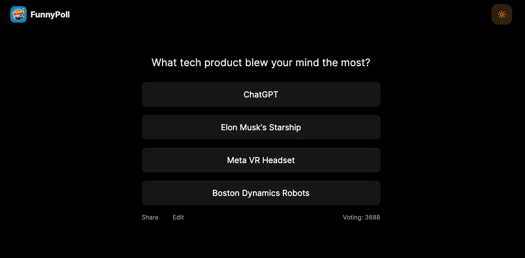 Funnypoll screenshot 2 of 4