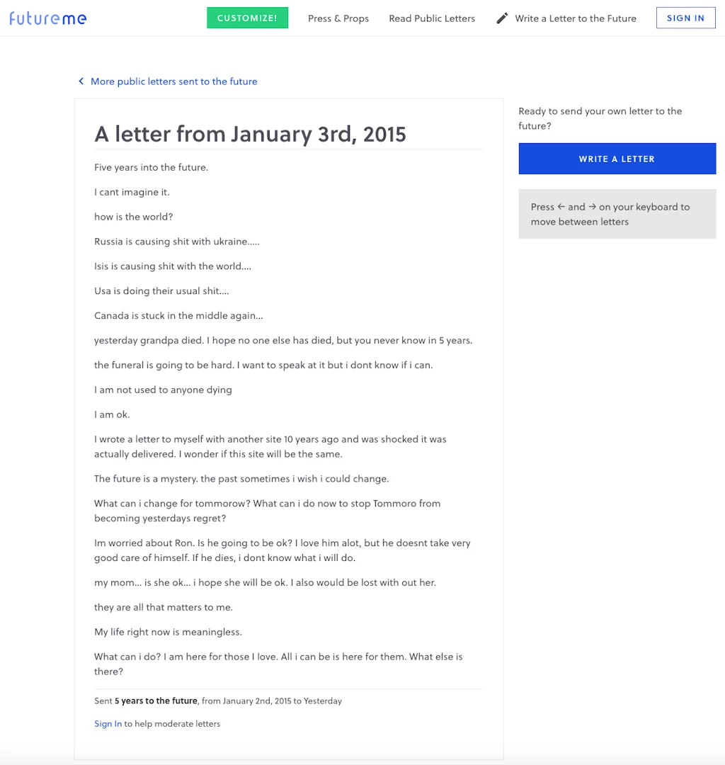 Future Me screenshot 2 of 2