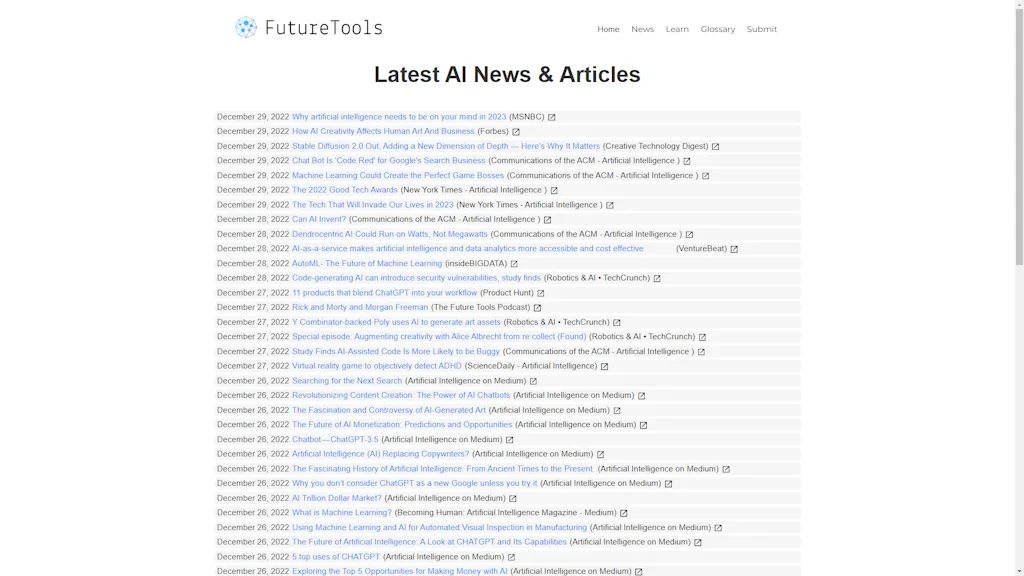 FutureTools.io screenshot 3 of 3