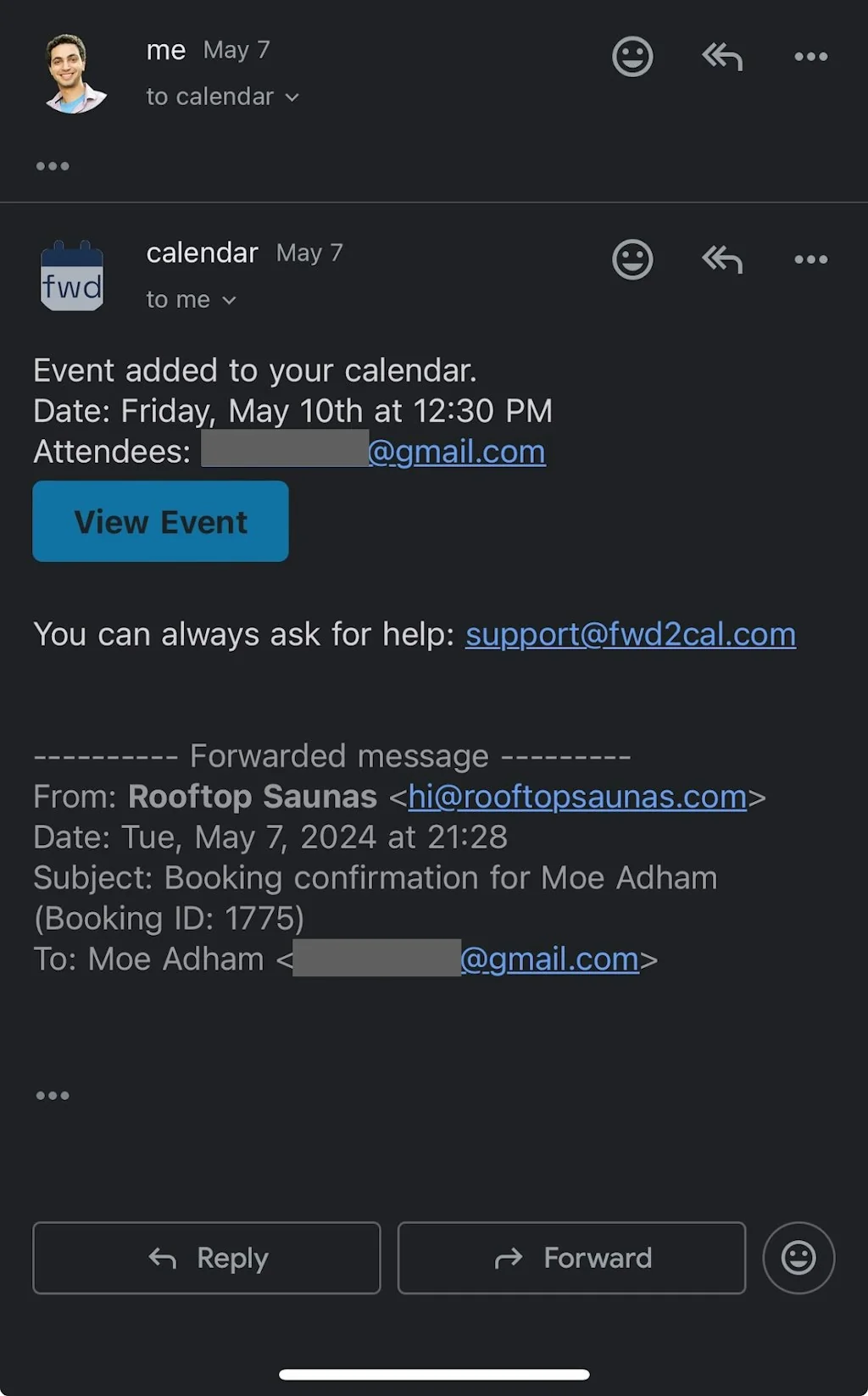 fwd2cal screenshot 2 of 5