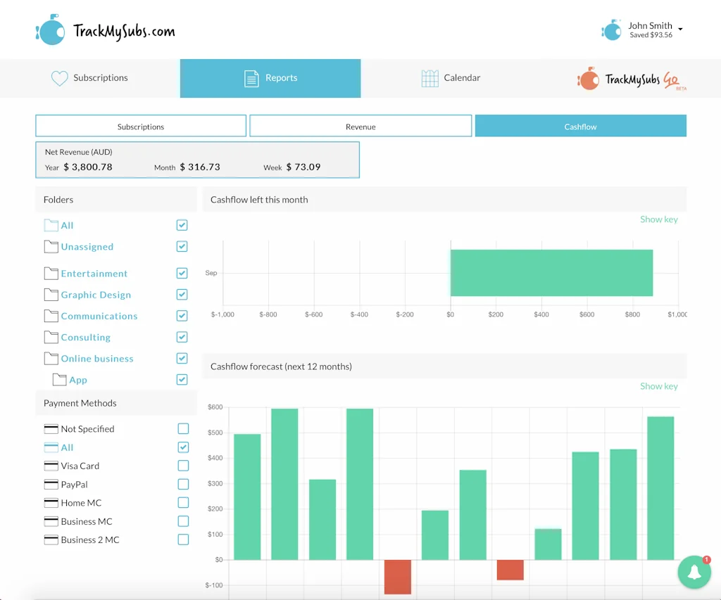 TrackMySubs screenshot 1 of 3