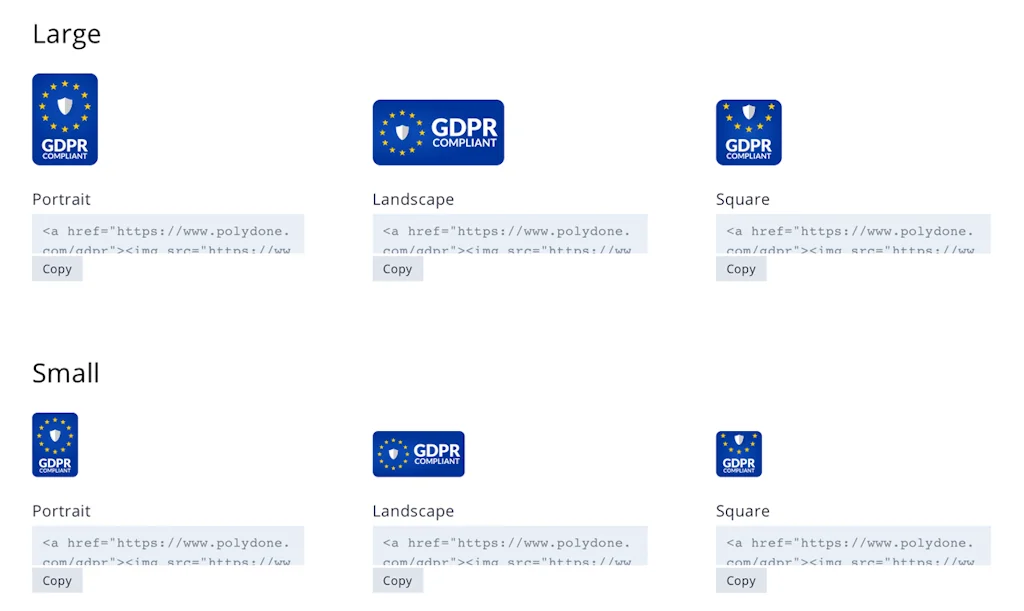 GDPR Compliant Badges screenshot 2 of 3
