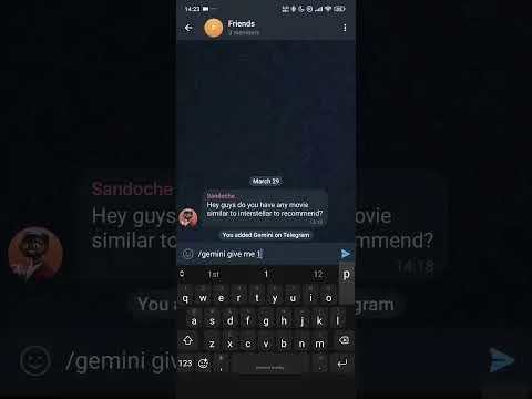 Gemini on Telegram screenshot 1 of 7