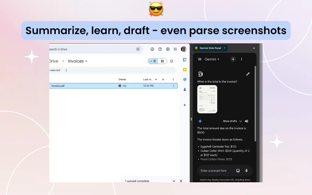 Gemini Sidepanel screenshot 3 of 4