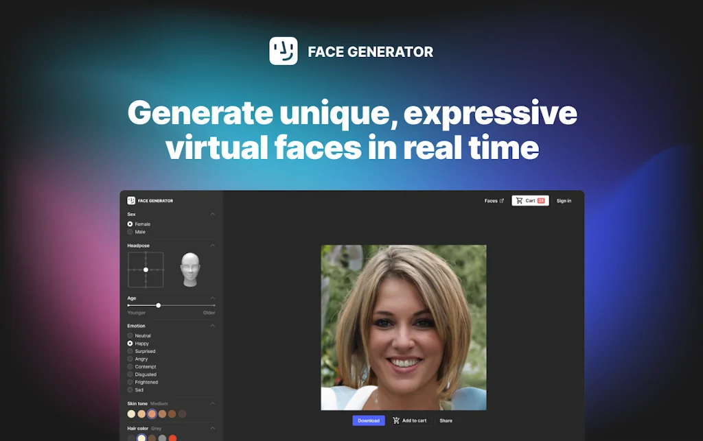 Generated Photos screenshot 1 of 3