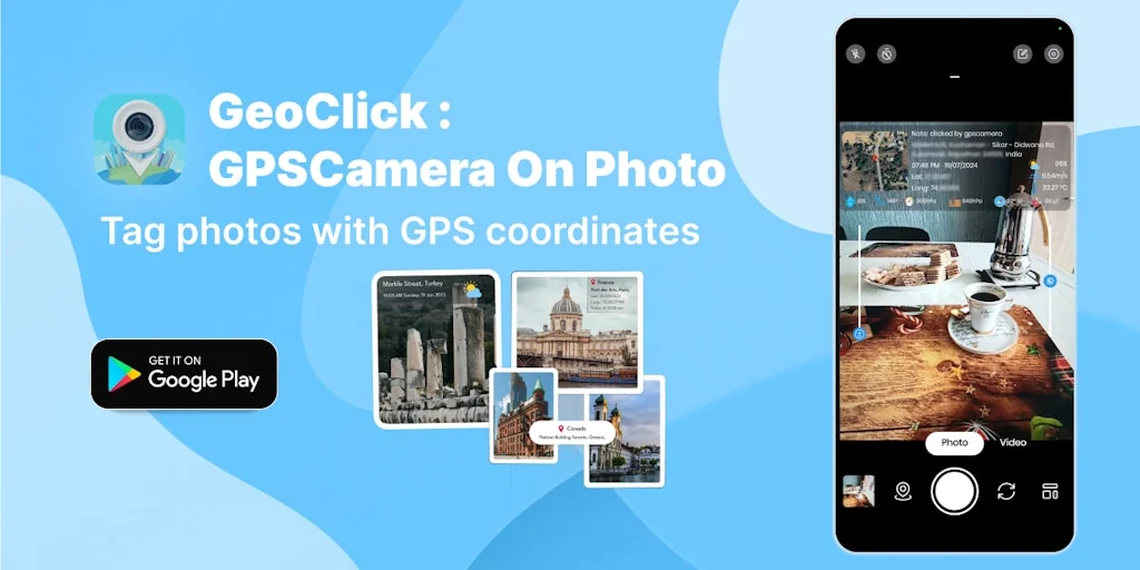 GeoClick : GPS-Camera On Photo screenshot 1 of 2