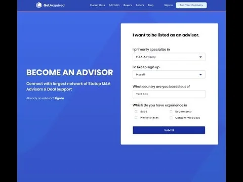 GetAcquired Advisor screenshot 1 of 4