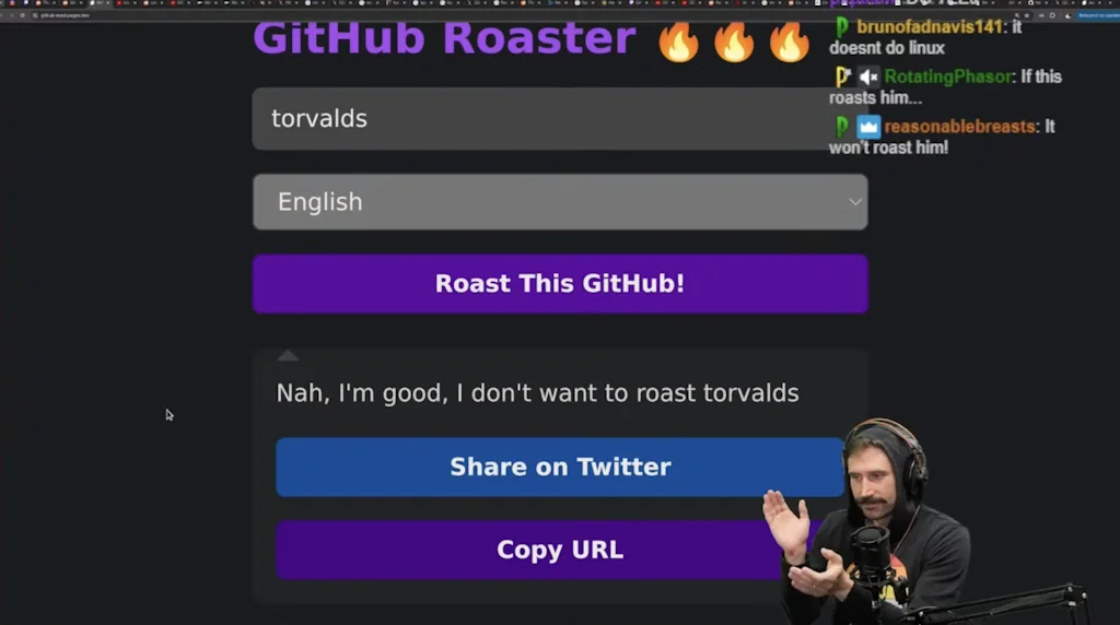 GitHub Profile Roast 🔥🔥🔥 screenshot 1 of 7