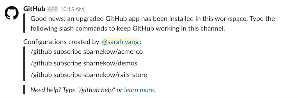 GitHub + Slack Integration screenshot 2 of 4