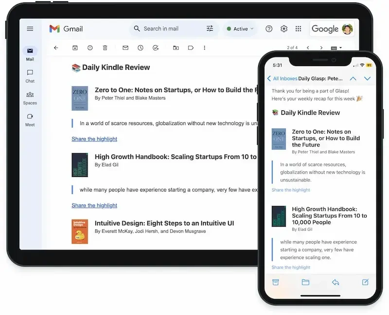 Glasp: Kindle Highlights Exporter screenshot 1 of 5