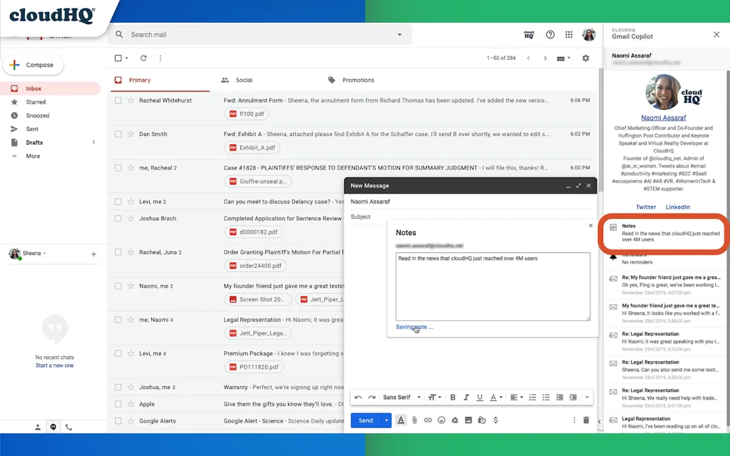 Gmail CoPilot by cloudHQ screenshot 3 of 5