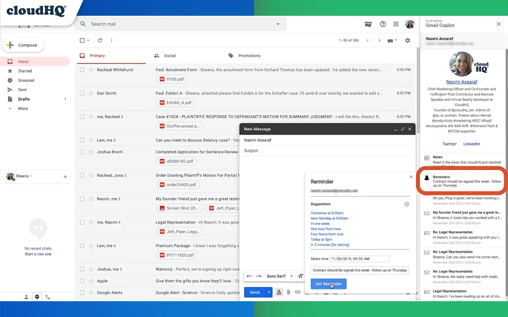 Gmail CoPilot by cloudHQ screenshot 4 of 5