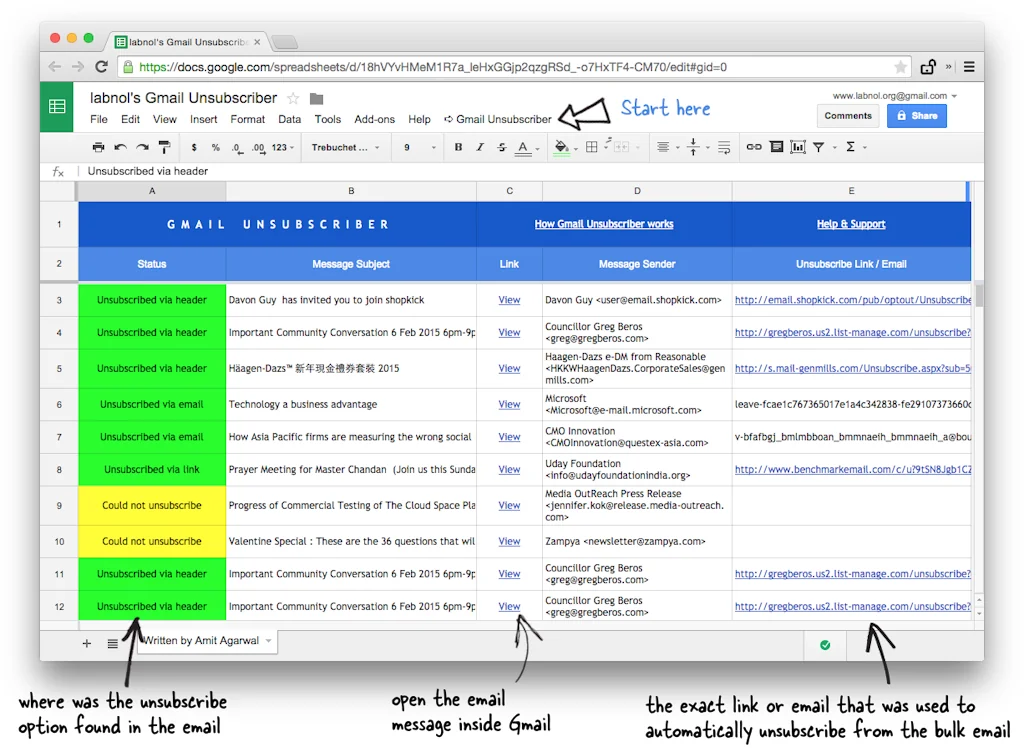 Gmail Unsubscriber screenshot 3 of 3