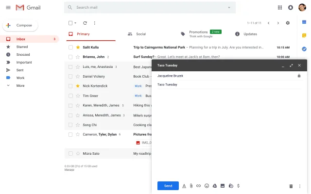 Gmail screenshot 2 of 2