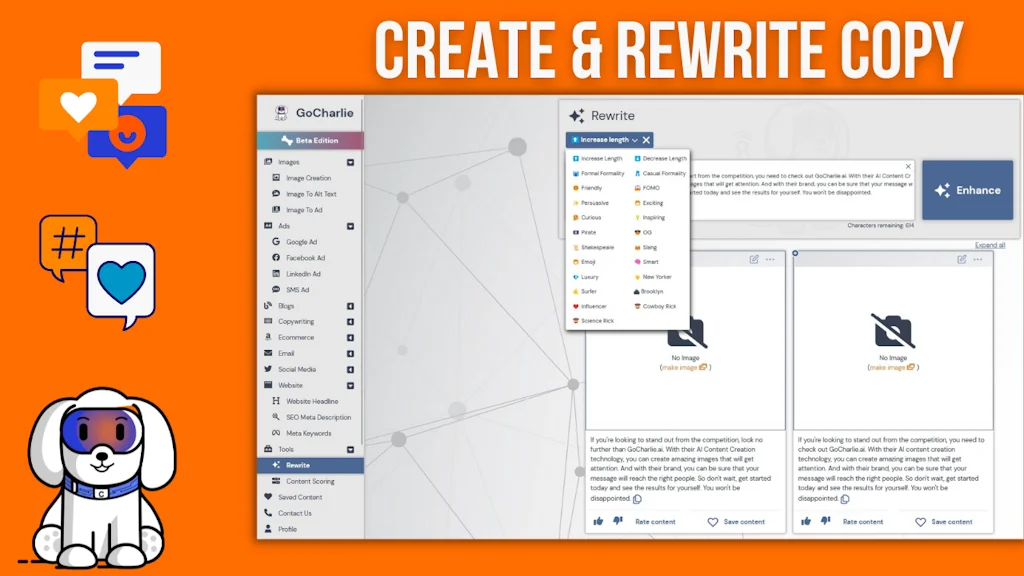GoCharlie.ai screenshot 1 of 3