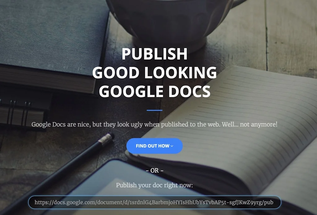Google Docs Publisher screenshot 1 of 4