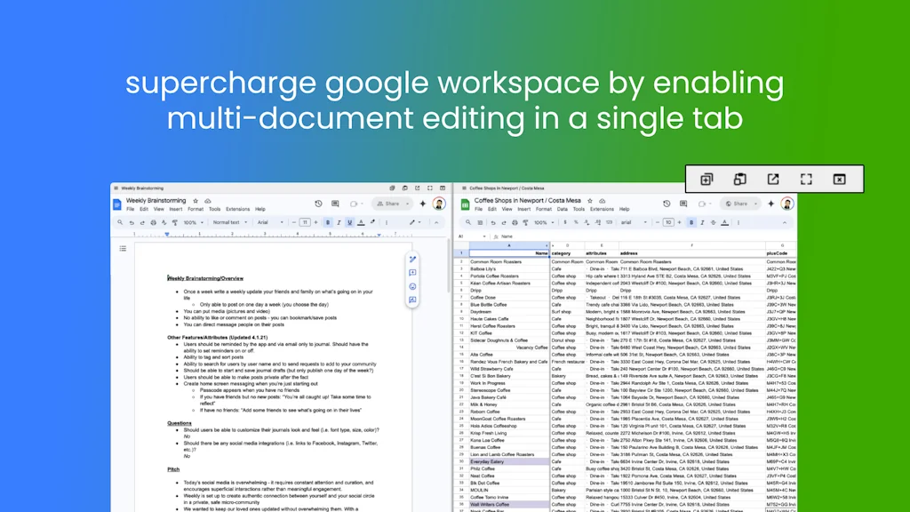 Google Docs SplitView screenshot 1 of 5