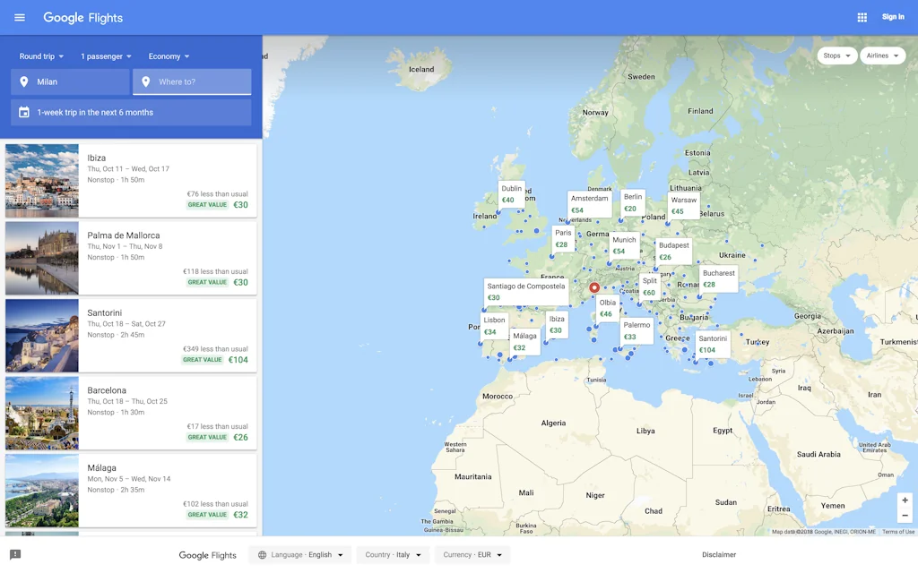Google Flights screenshot 2 of 11