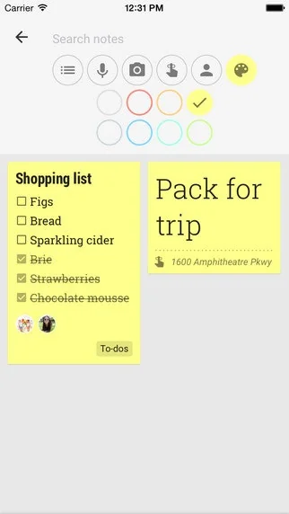 Google Keep for iOS screenshot 5 of 7