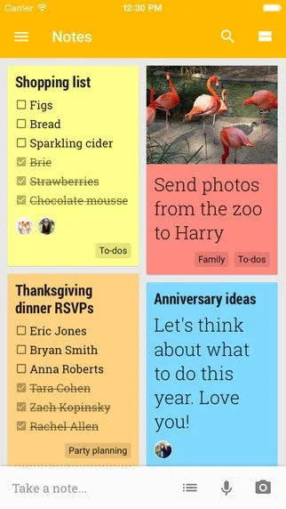 Google Keep for iOS logo