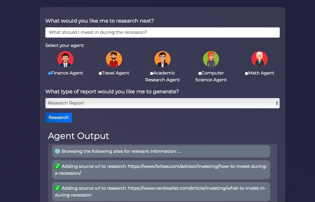 GPT Researcher screenshot 3 of 4
