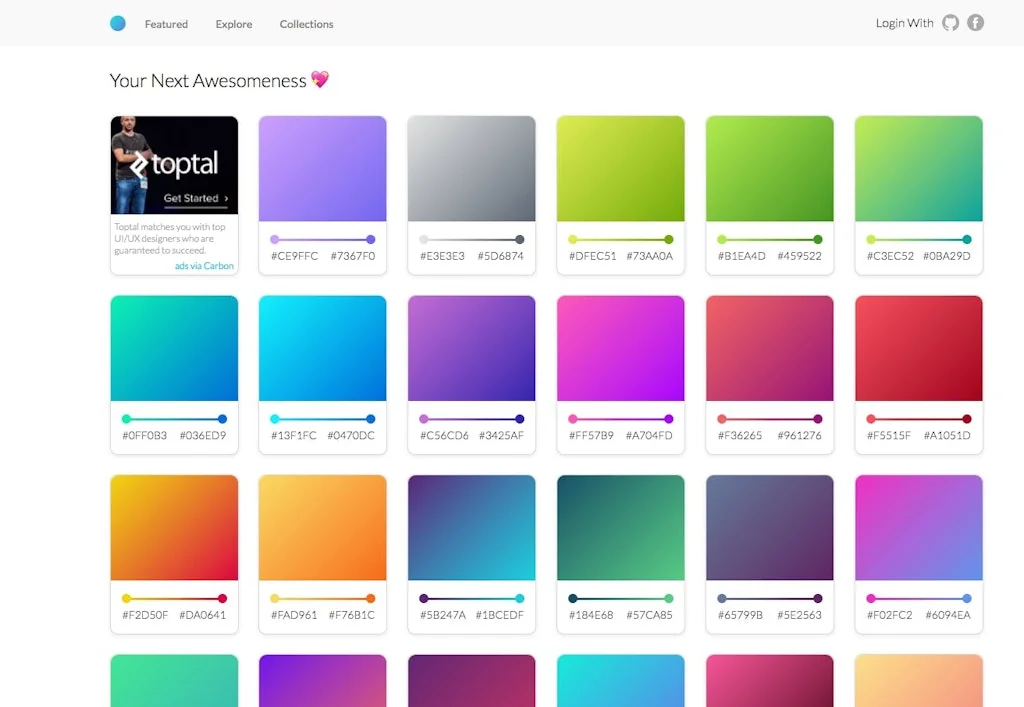 Gradient Cards screenshot 1 of 3