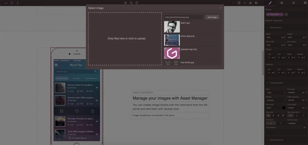 GrapesJS screenshot 6 of 8