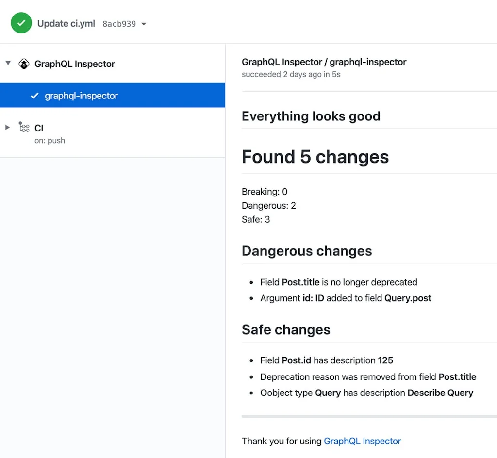 GraphQL Inspector screenshot 4 of 8