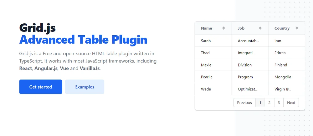 Grid.js screenshot 1 of 4