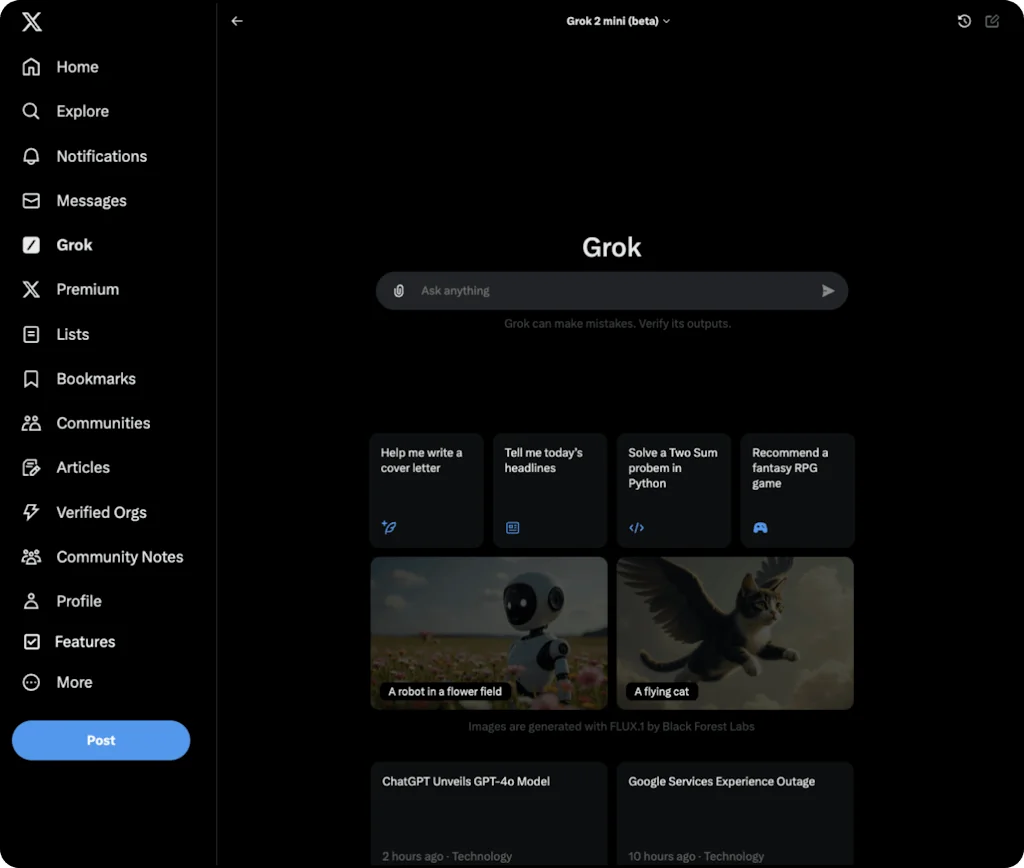 Grok-2 & Grok-2 Mini screenshot 2 of 8