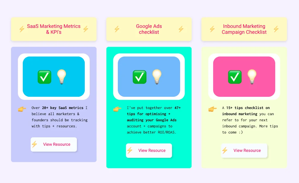 Growth Marketing Checklists screenshot 1 of 2