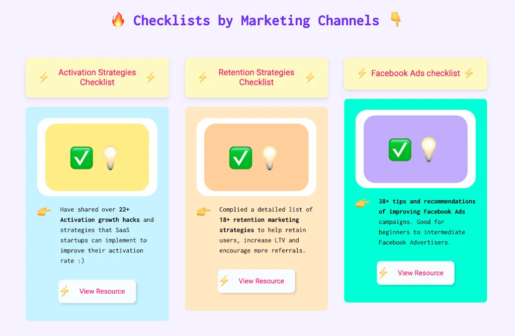 Growth Marketing Checklists screenshot 2 of 2