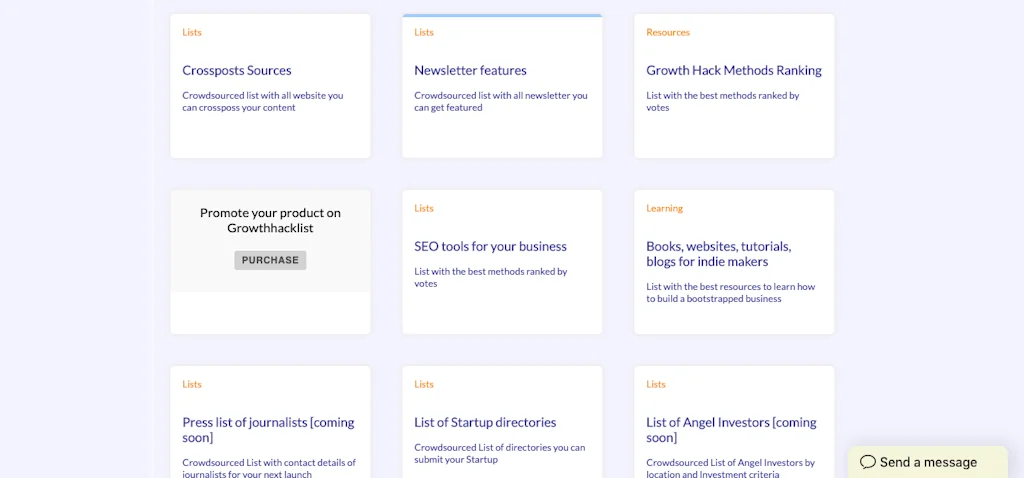 GrowthHackList screenshot 6 of 10