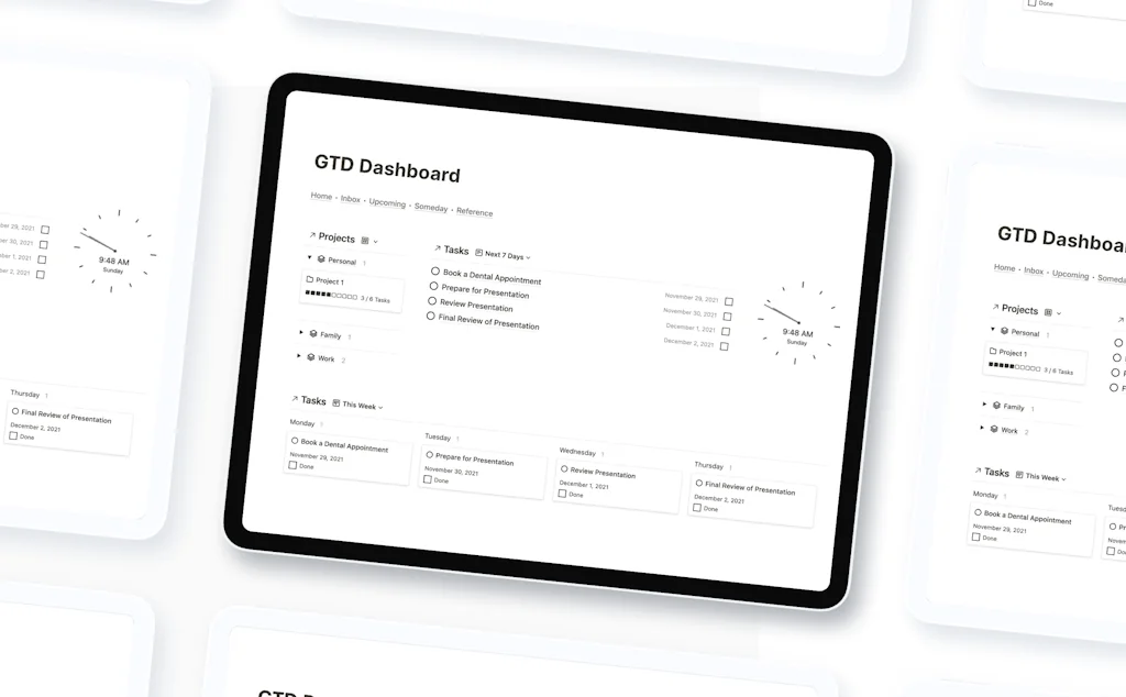 GTD Dashboard screenshot 3 of 3