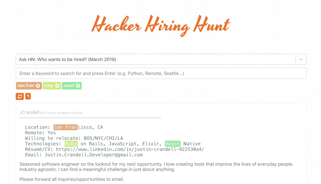 Hacker Hiring Hunt screenshot 2 of 3