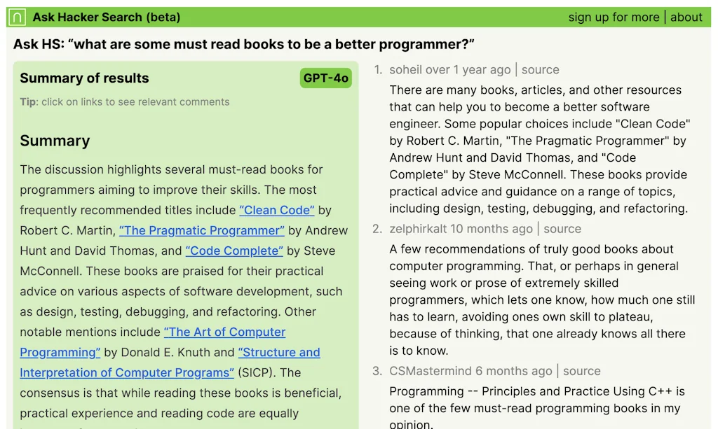 Hacker Search screenshot 1 of 3