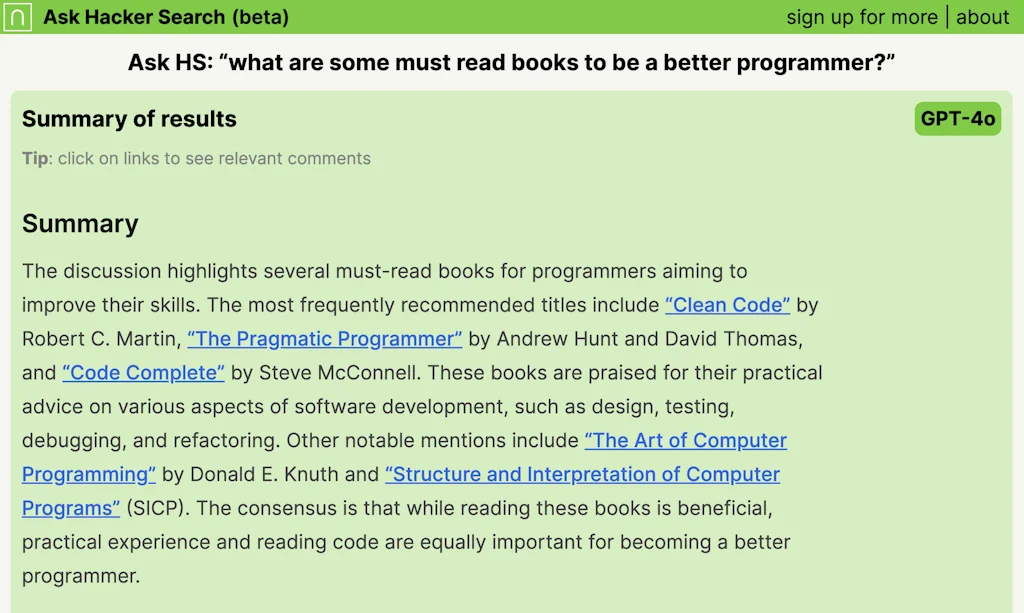 Hacker Search screenshot 2 of 3