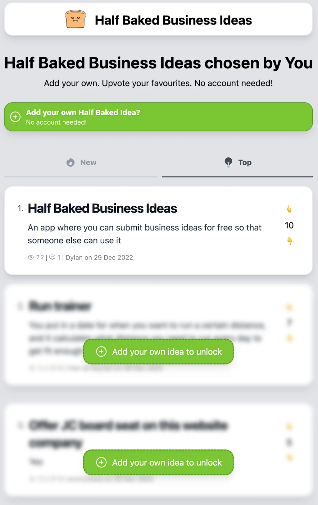Half Baked Business Ideas screenshot 3 of 4